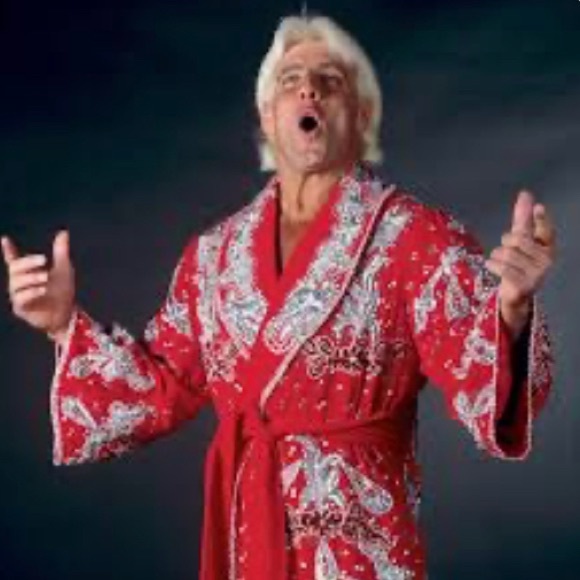 Vintage WOO Ric Flair Wu Tang Shirt Crop Top Wrestling WWE Breathe Oversize Boxy - Picture 10 of 11